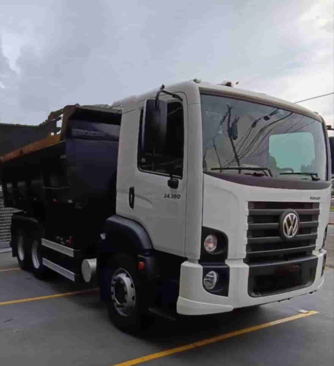 VW 24.260 2021, 6x2, com caçamba de 12 ㎥, ar condicionado