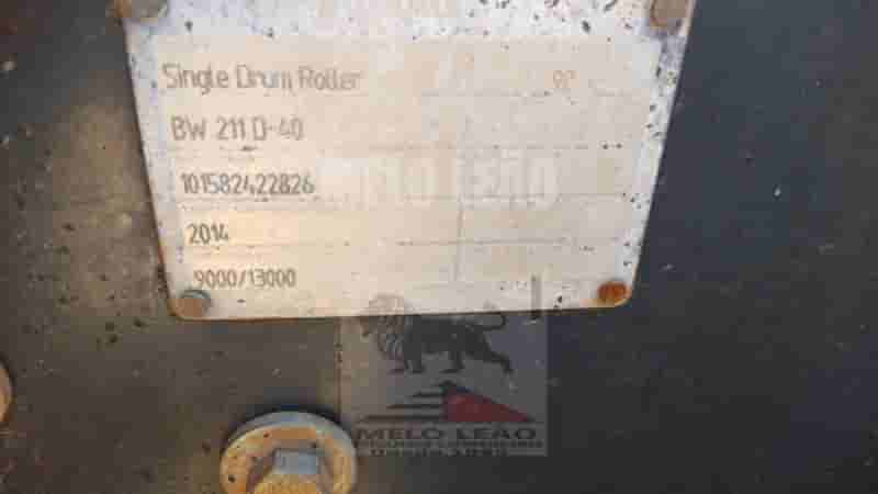 Rolo compactador Bomag BW211 D40 2014