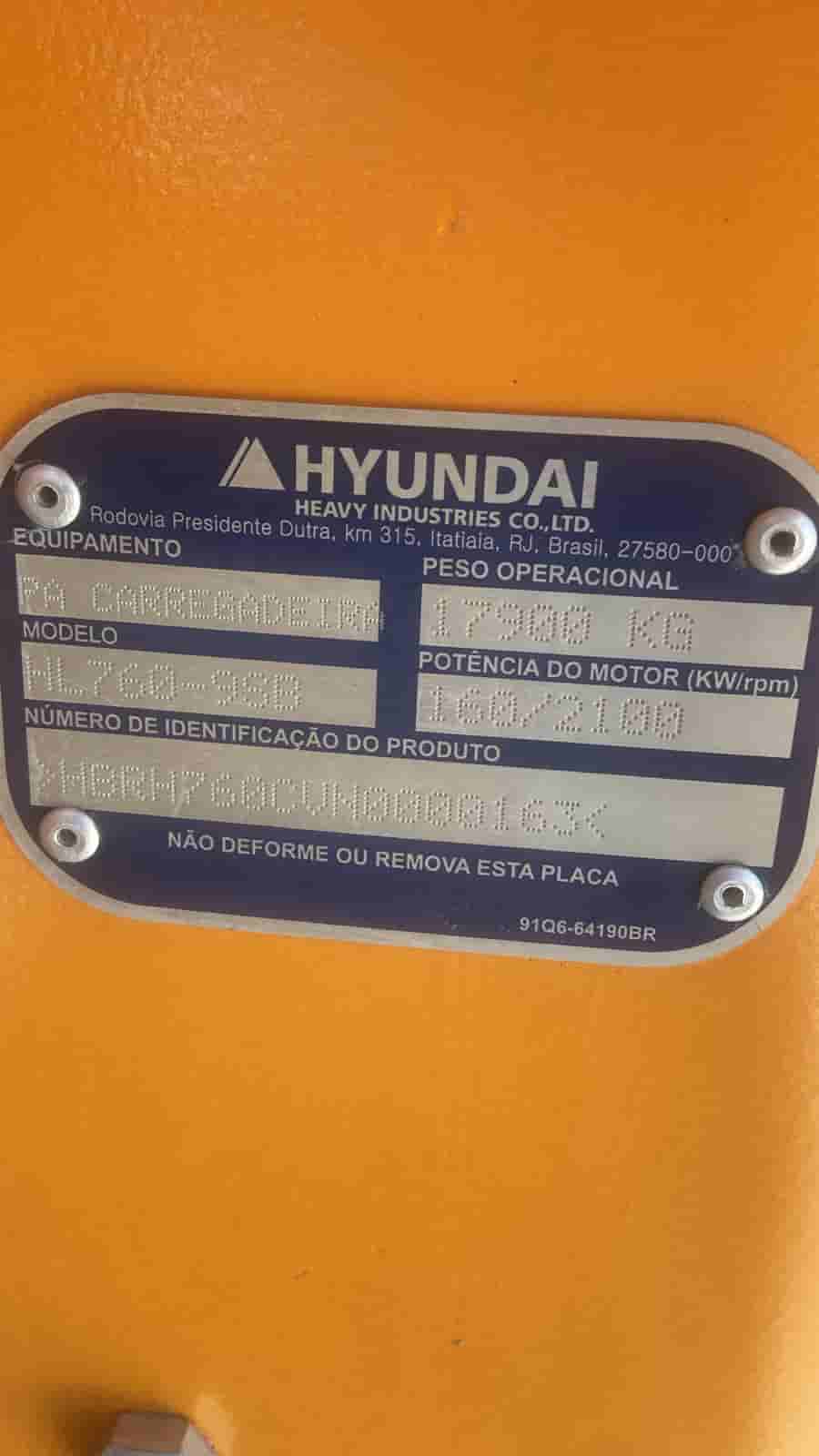 Pá Carregadeira Hyundai HL760-9 2022