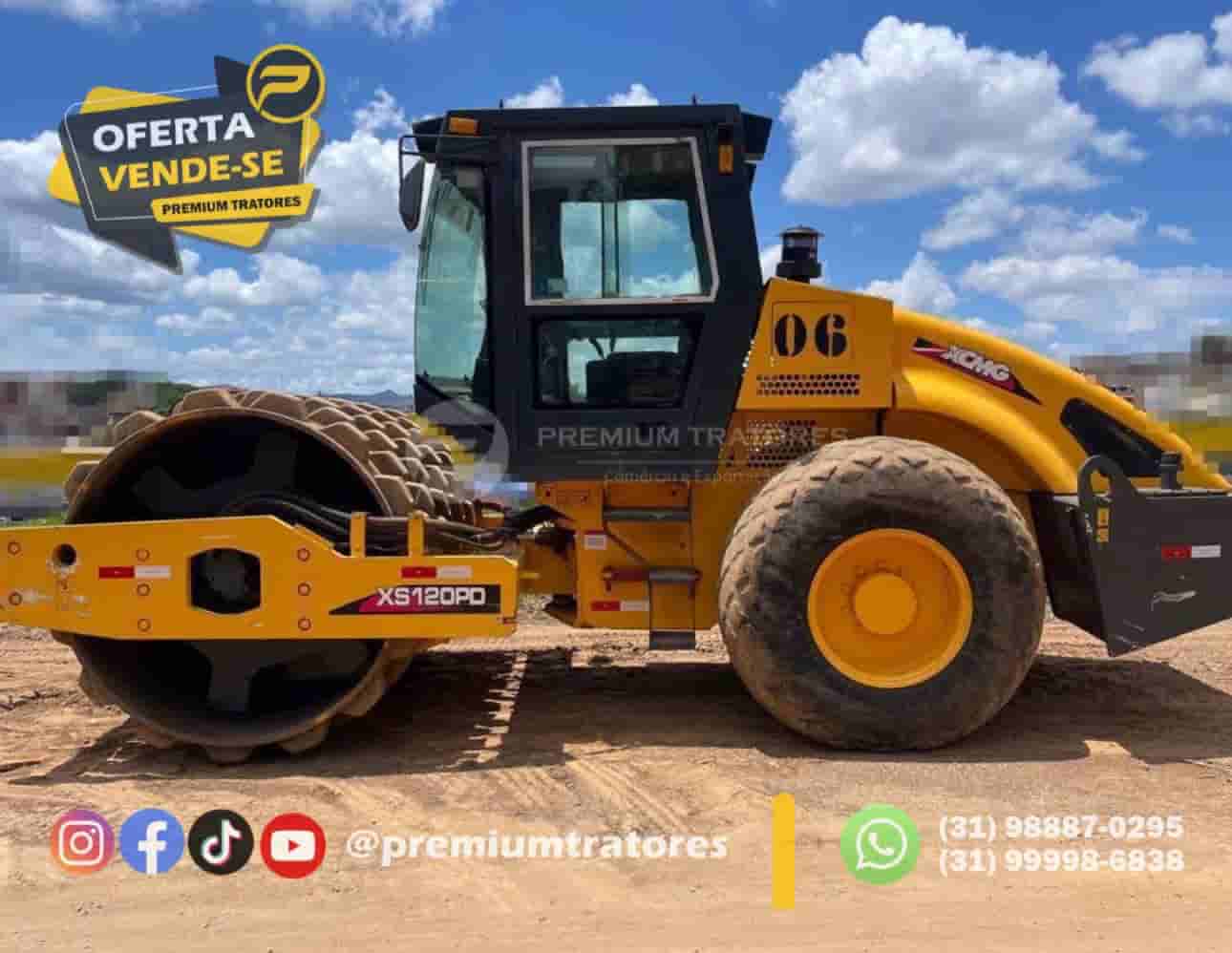 Rolo compactador XCMG XS120PD 2012 - imagem de fundo