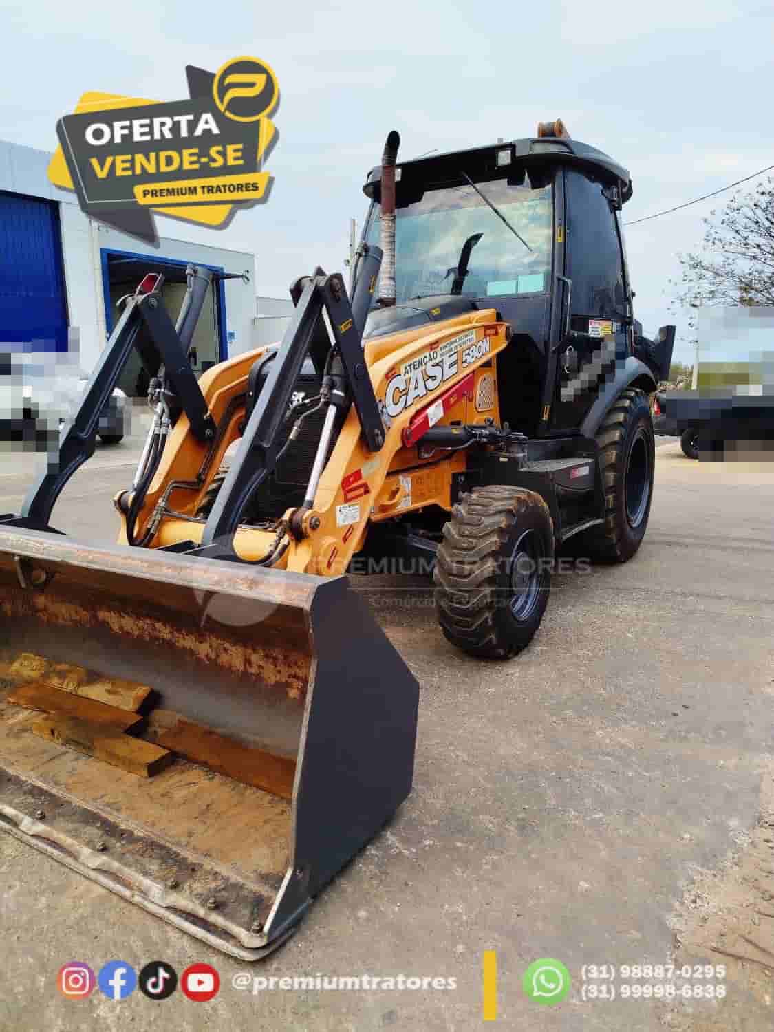 Retroescavadeira Case 580N 2020 - imagem de fundo