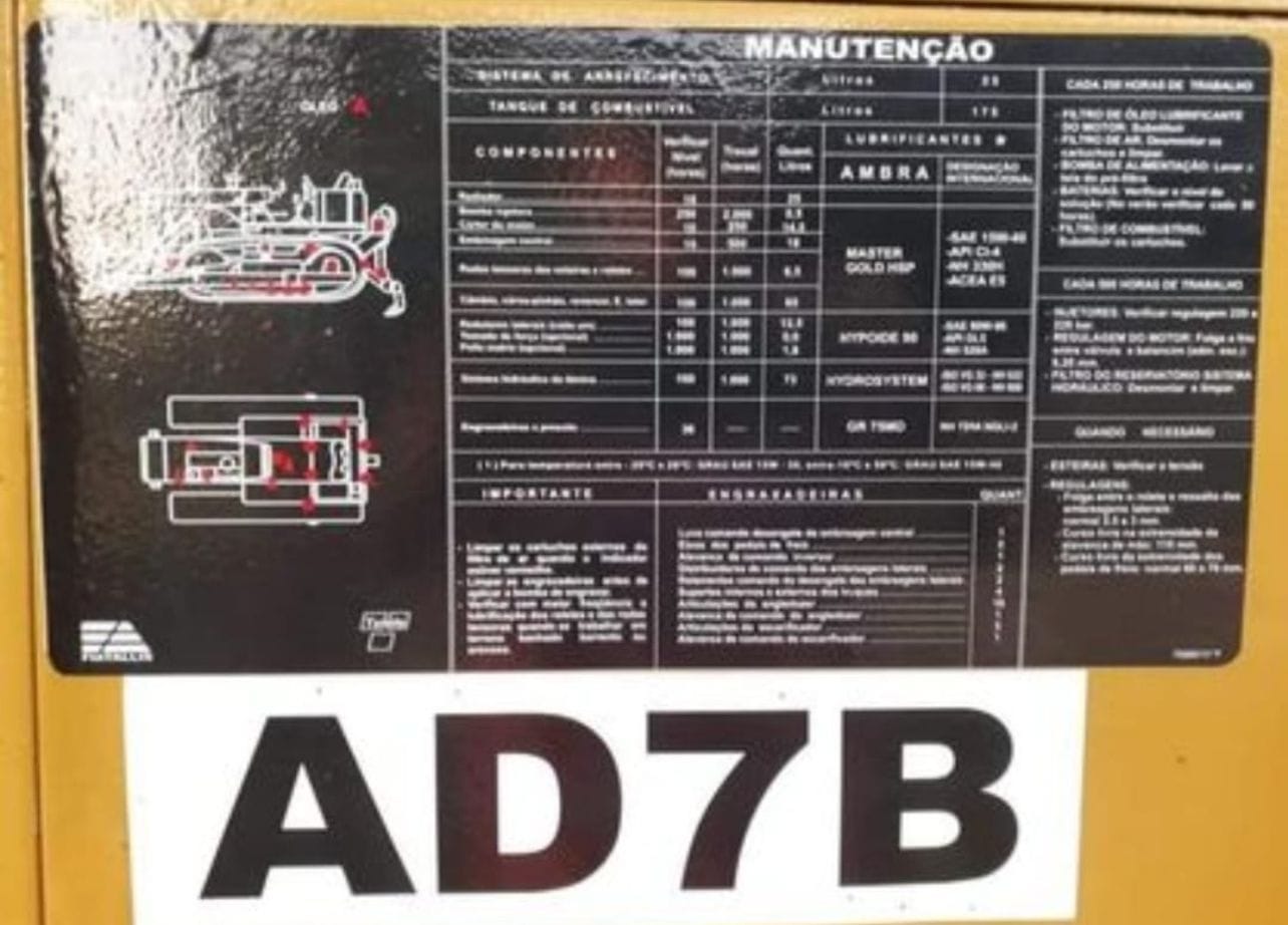 Trator de Esteira Fiatallis AD7B  1986 - Imagem 3