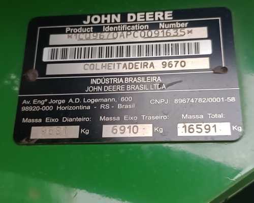 Colheitadeira John Deere 9670 13/13 - Imagem 8