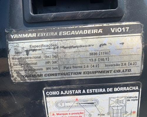 Mini Escavadeira Yanmar ViO 17 21/21 - Imagem 15