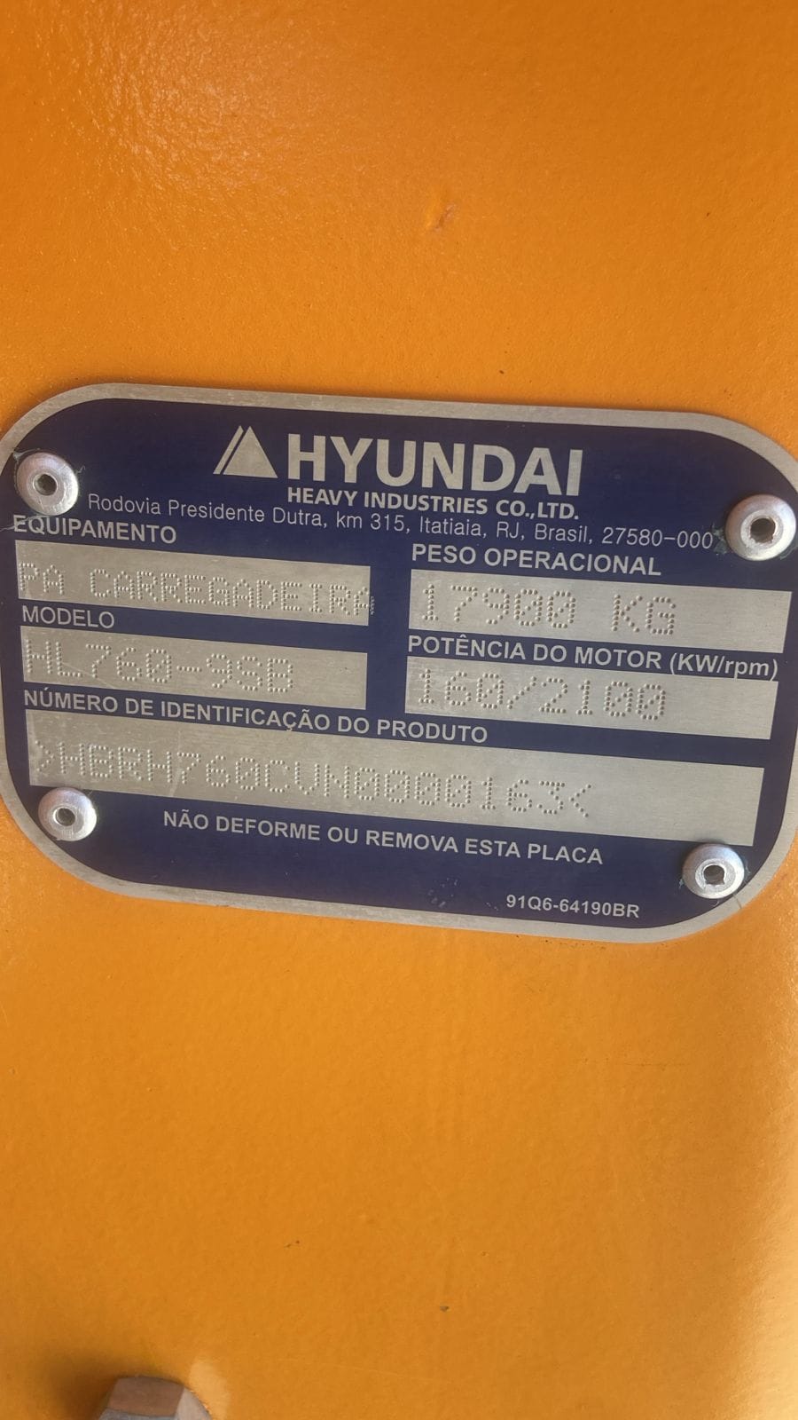 Pá Carregadeira Hyundai HL760-9 2022 - Imagem 8