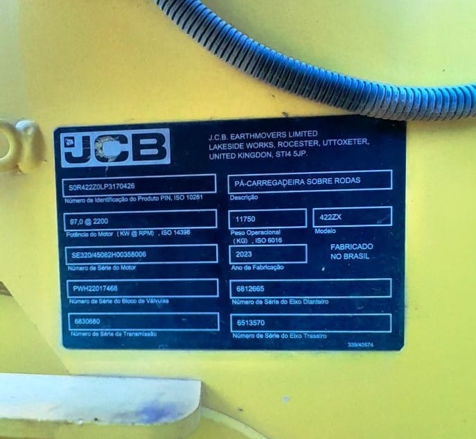 Pá Carregadeira JCB 422ZX 2023 - Imagem 11