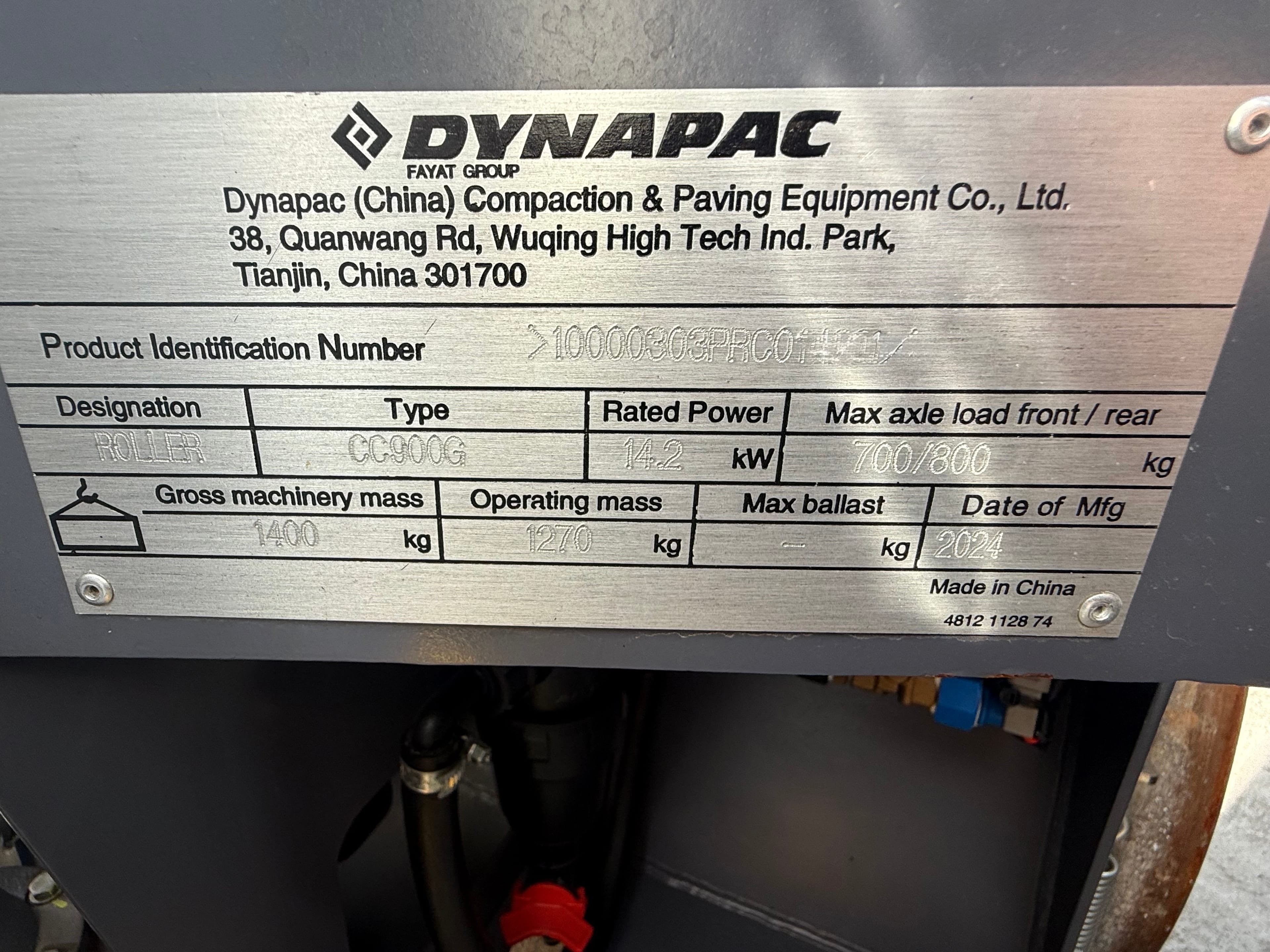 Rolo compactador Dynapac CC900G 2025 - Imagem 4