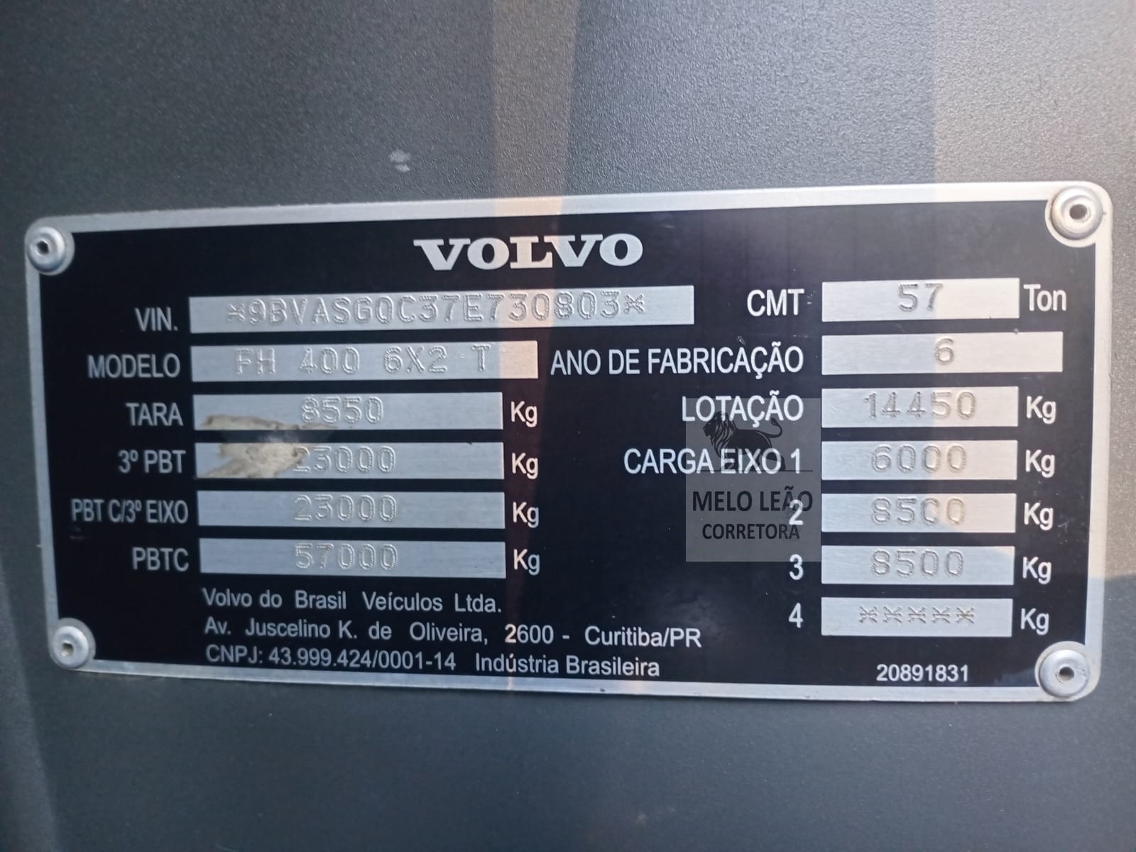 Volvo FH400 6x2 Volvo FH400 2007 - Imagem 10